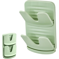 Suport de Bucatarie, Flippy, pentru Capace/Tocatoare, din Plastic, Colectare Apa Scursa, Montare fara Perfoarare, 33.3 x 20.7 x 3.5 cm, Verde