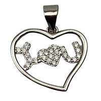 Pandantiv Argint 925 Inima I love u, 1.89 g