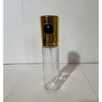 Pulverizator Ulei, Otet, Vafy, din Sticla, 100 ml, Reincarcabil, 18.3 x 4.3 cm, Capac Lucios, Auriu