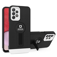 Husa Armor Design cu Stand pentru iPhone 12 Pro, Negru/Alb, Suport Auto Magnetic, Wireless Charge, Protectie Antisoc, Vafy