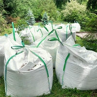 Sac gradina big bag pentru frunze si deseuri vegetale, 1000 L, 1000 kg, 90x90x120 cm, alb