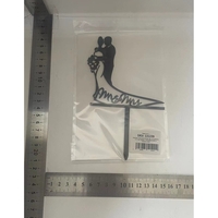 Topper Tort, Flippy, Model 1 Mr&Mrs, 17.5 x 11 cm, Negru