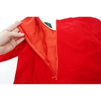 Costum Craciun pentru Fetite, Flippy, Spiridus, rosu, 4 - 6 ani, catifea