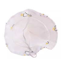 Palarie de Protectie pentru Bebelusi, Vafy, Model Ratuste, Pescareasca, de Primavara si Toamna, cu Masca si Fermoar, 48 cm, pentru 6-12 Luni, Alb