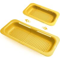 Cos pentru Scurgere Chiuveta de Bucatarie, Flippy, Plastic, Telescopic, 36x20x5 cm, Galben