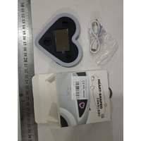 Lumina Auto Ambientala, Flippy, Model Inima, Incarcare Solara/USB, Afisaj Baterie, 9.7 x 8.4 x 1.6 cm, Albastru