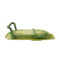 Cada Pliabila pentru Baie, Flippy, din PP+TPR, pentru Copii 0-6 Ani, Model Crocodil, Dop de Scurgere, 80x54x21 cm, Verde