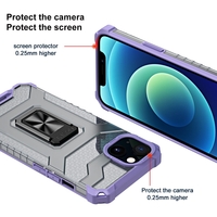 Husa de protectie Vafy compatibila cu Apple iPhone 13 Mini Acrylic Armor cu suport Mov