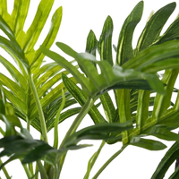 Planta artificiala Atmosphera Palmier cu ghiveci din beton alb, 30 cm, verde
