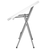 Masa pliabila rotunda pentru gradina sau catering 75x80 cm, HDPE si metal, alb