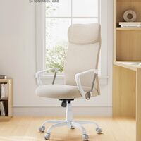 SONGMICS Scaun de birou ergonomic, reglabil pe inaltime, functie balans, maxim 120 kg, 64x64x120 cm, bej