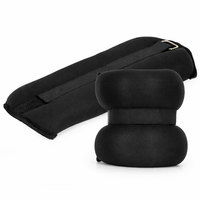 Greutati pentru incheietura mainii si glezna 2x3 kg, neopren si nisip fier, 36x15 cm, negru