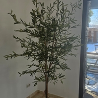 Planta artificiala Atmosphera Maslin decorativ cu ghiveci, 210 cm, verde