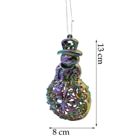 Ornament brad de Craciun, Iridescent, in forma de Om de zapada, 8 cm x 13 cm, Plastic, Flippy