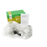 Sectiune Instalatie de Craciun Vafy, Tip Plasa, 160 LED-uri, 3 m x 1 m, 8 jocuri de lumini, Interconectabila, Fir transparent, Alb rece