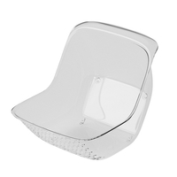 Cos de Spalat Legume/Fructe, Vafy, cu Scurgere Apa, din PET, 15.5 x 18.6 x 16.2 cm, Transparent