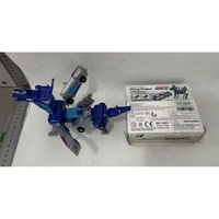 Jucarie Transformabila 2in1, Flippy, Silver Wing Flying Dragon, Masina/Dragon, Atractie Magnetica, +6 Ani, din ABS, Albastru