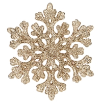 Decoratiune brad fulg de zapada, set 8 bucati, 8cm, auriu