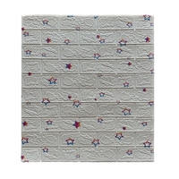 Set 10 Placi de Tapet, Vafy, Autoadezive, 70 x 77 cm, Suprafata Acoperita 5.3 mp, din PVC, Model Stelute Curcubeu, Alb