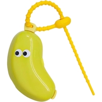 Capac Protector pentru Periuta de Dinti, Vafy, cu Recipient Pasta de Dinti, Portabil, cu Agatatoare, din Plastic 8.7 x 3 cm, Verde/Galben