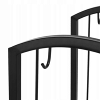 Suport metalic pentru lemne de foc cu 4 accesorii, 74x40x30 cm, negru