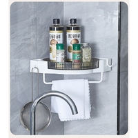 Suport Depozitare, Flippy, din Plastic, Rotativ 360 grade, Montare fara Perforatii, pentru Baie/Bucatarie, Gri