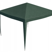 Acoperis pavilion 300x300 cm, PE 100g/mp impermeabil, cu prindere velcro, verde