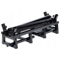 Suport metalic capra pentru taiat lemne, reglabil, pliabil, otel, maxim 200 kg, 81x37x103 cm, negru