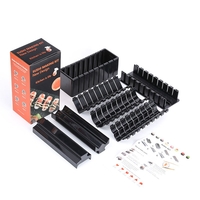 Aparat pentru Sushi, Flippy, Set 7 Accesorii pentru Sushi, Ofera 3 Forme de Design, Rotund, Triunghi, Inimioare, Negru