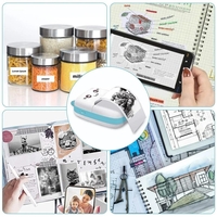 Mini Imprimanta Foto Portabila, Flippy, Incarcare USB, Bluetooth, Model Ursulet, 12 x 9 x 5 cm, Alb Albastru