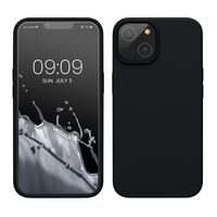 Husa pentru Apple iPhone 14 Pro Vafy, Liquid Silicone, cu Microfibra pe interior, Protectie Antisoc, Negru