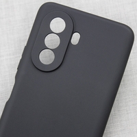 Husa pentru Huawei NOVA Y70, Vafy, Liquid Silicone, cu Microfibra pe interior, Protectie Antisoc, Negru