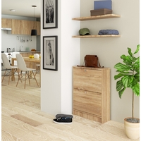 Dulap pantofi cu 2 usi rabatabile, PAL laminat 16 mm, 60x20x80 cm, stejar sonoma