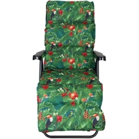 Scaun de gradina cu perna, reglaj pe pozitii, cadru metalic pliabil, 57x83x106 cm, multicolor