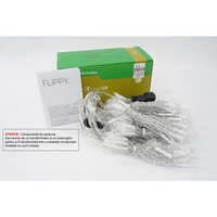 Sectiune Instalatie de Craciun Vafy, Tip Perdea, cu Flash ,2 X 2 m, 240 LED-uri, Interconectabila, Fir Transparent, Alb Cald