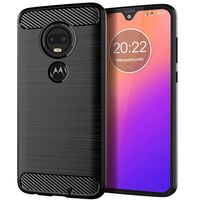 Husa de Protectie pentru Motorola Moto G22, Vafy, Protectie 360, din TPU cu element de Carbon, Anti Alunecare, 1.8 mm, Negru