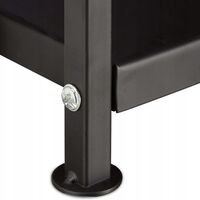 Suport metalic pentru lemne 34x34x111 cm, capacitate mare, negru