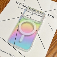Husa Telefon, Vafy, Compatibila iPhone 17 Pro Max, Model Cameleon, Magsafe, Schimbare Gradient de Culoare din Unghiuri Diferite, Multicolor