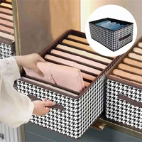 Cutie De Depozitare, Flippy, Pentru Haine, Lenjerie, Sosete Si Sutiene, Material Textil, 7 Compartimente, 44x30x20 cm, Culoare Alb-Negru