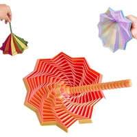 Jucarie Decompresie, Flippy, Model Stea 3D, DuoChrome, Maner Spirala, Turn Magic Geometric, Multiple Forme, Anti-stress, 8.6 cm, Roz/Auriu