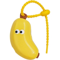 Capac Protector pentru Periuta de Dinti, Vafy, cu Recipient Pasta de Dinti, Portabil, cu Agatatoare, din Plastic 8.7 x 3 cm, Galben/Maro