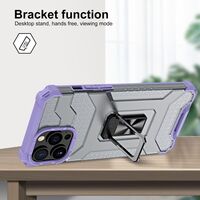 Husa de protectie Vafy compatibila cu Apple iPhone 13 Pro Max Acrylic Armor cu suport Mov