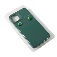 Husa Apple iPhone 14, Vafy, din Silicon Lichid, Interior din Microfibra, Lentile Fosforescente de Protectie Camera, Anti Amprenta, Rezistenta la Socuri, Verde