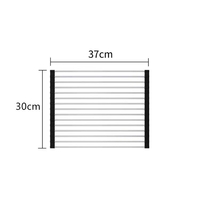 Covoras de Scurgere pentru Chiuveta Bucatarie, din Otel Inoxidabil, Suport Chiuveta, Pliabil, Antiderapant, Usor de Curatat si de Depozitat, 37x30 cm, 15 Tuburi, Negru