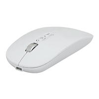 Mouse Wireless Reincarcabil, Vafy, Compatibil Windows/macOS, Bluetooth 5.1 + 2.4GHz, Silentios, DPI 800/1200/1600, Alb