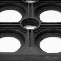 Covor de cauciuc perforat pentru intrare, PVC antiderapant, 60x90 cm, negru