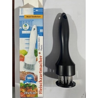 Ustensila pentru fragezit carnea, cu 21 de tije ascutite din inox 304, 20 cm, negru