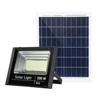 Proiector LED SMD 300W cu incarcare solara Flippy, panou solar, cu telecomanda, suport prindere, material ABS, 15AH, 400 LED-uri, temperatura culoare 6500k, 32x26x9 cm, negru