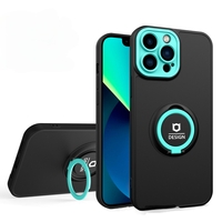 Husa Eagle Eye cu Stand pentru Apple iPhone 12 Pro (6.1) Negru/Turcoaz, Suport Auto Magnetic, Protectie Antisoc, Vafy