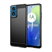 Husa de Protectie pentru Motorola Moto G04 5G / Moto G24 5G, Vafy, Protectie 360, din TPU cu element de Carbon, Anti Alunecare, 1.8 mm, Negru